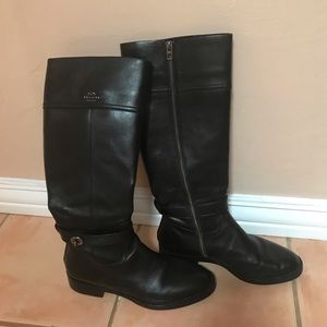 Tall Coach leather boots